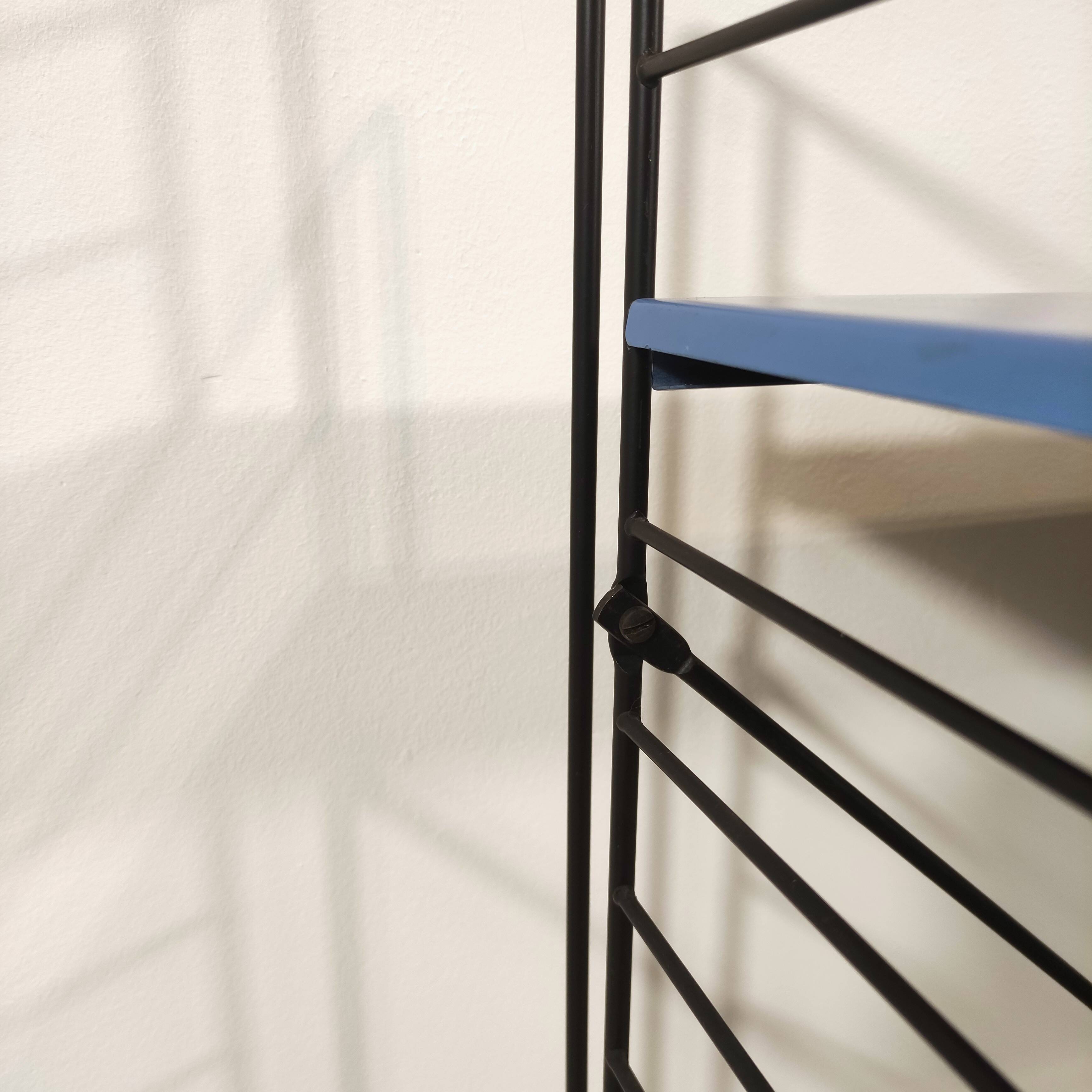 Mid century free standing rack with metal shelves by A. Dekker for Tomado