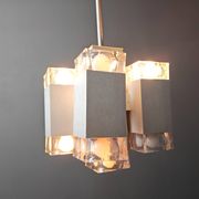 Vintage Italian cubic chandelier by Gaetano Sciolari, 1970s