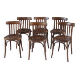 set of 6 bistro chairs from the 1960s