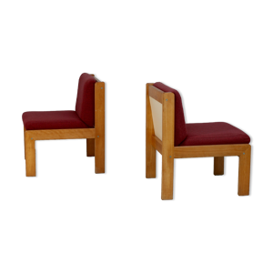 Paire de chauffeuses framboise