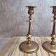 Pair of antique weighted brass candlesticks – neoclassical style