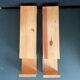 Pair wooden wall shelves 1970