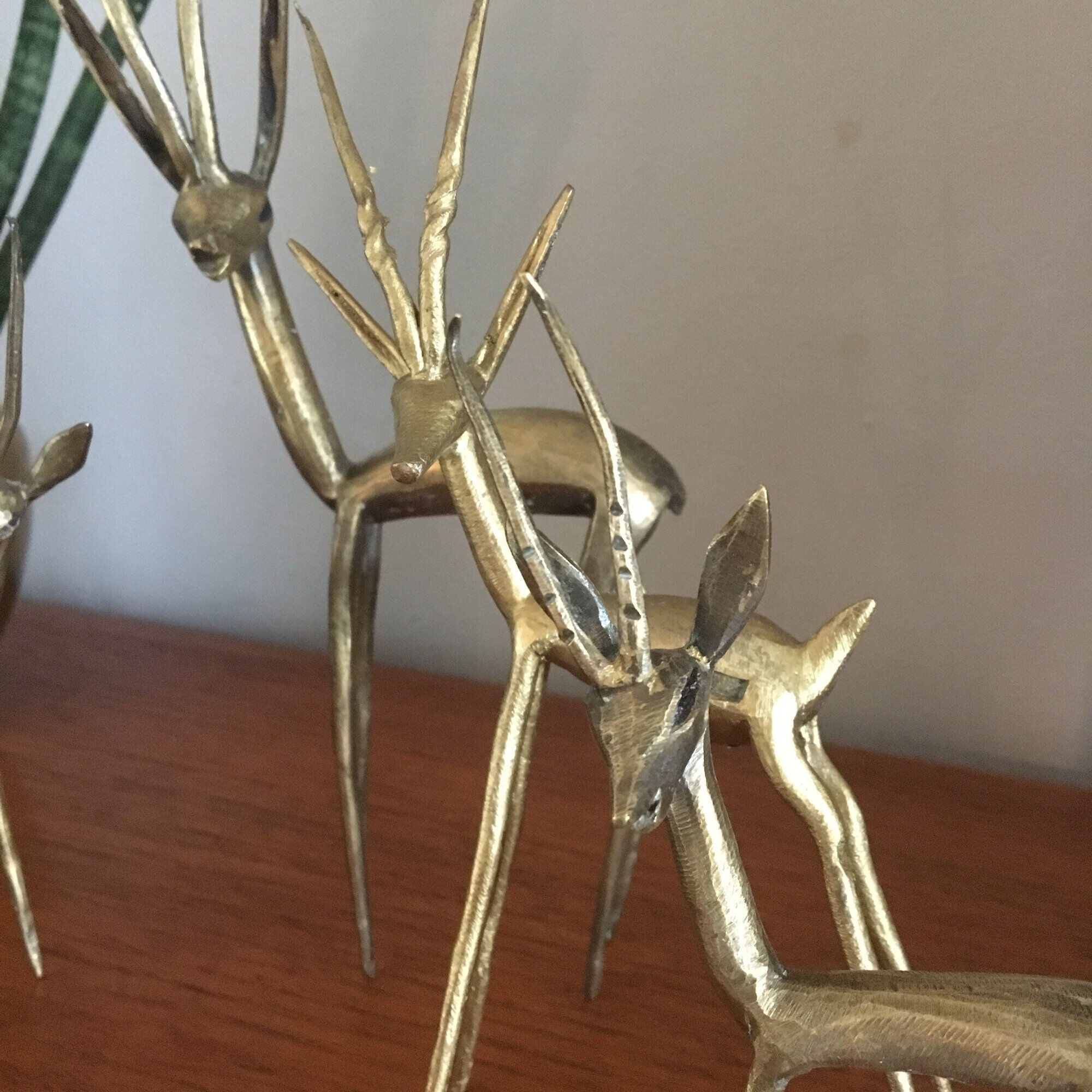 Gazelle or Antelope brass statues