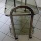 Vintage rolling trolley in smoked glass