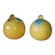 Salt and pepper shakers in earthenware – lemon pattern, 1950s