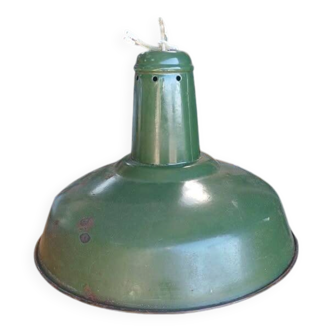 Vintage Industrial Suspension - Green Enamel -