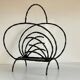Vintage steel and rigitulle magazine holder