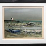 Wild coast. lithograph signed by georges laporte (1926-2000)