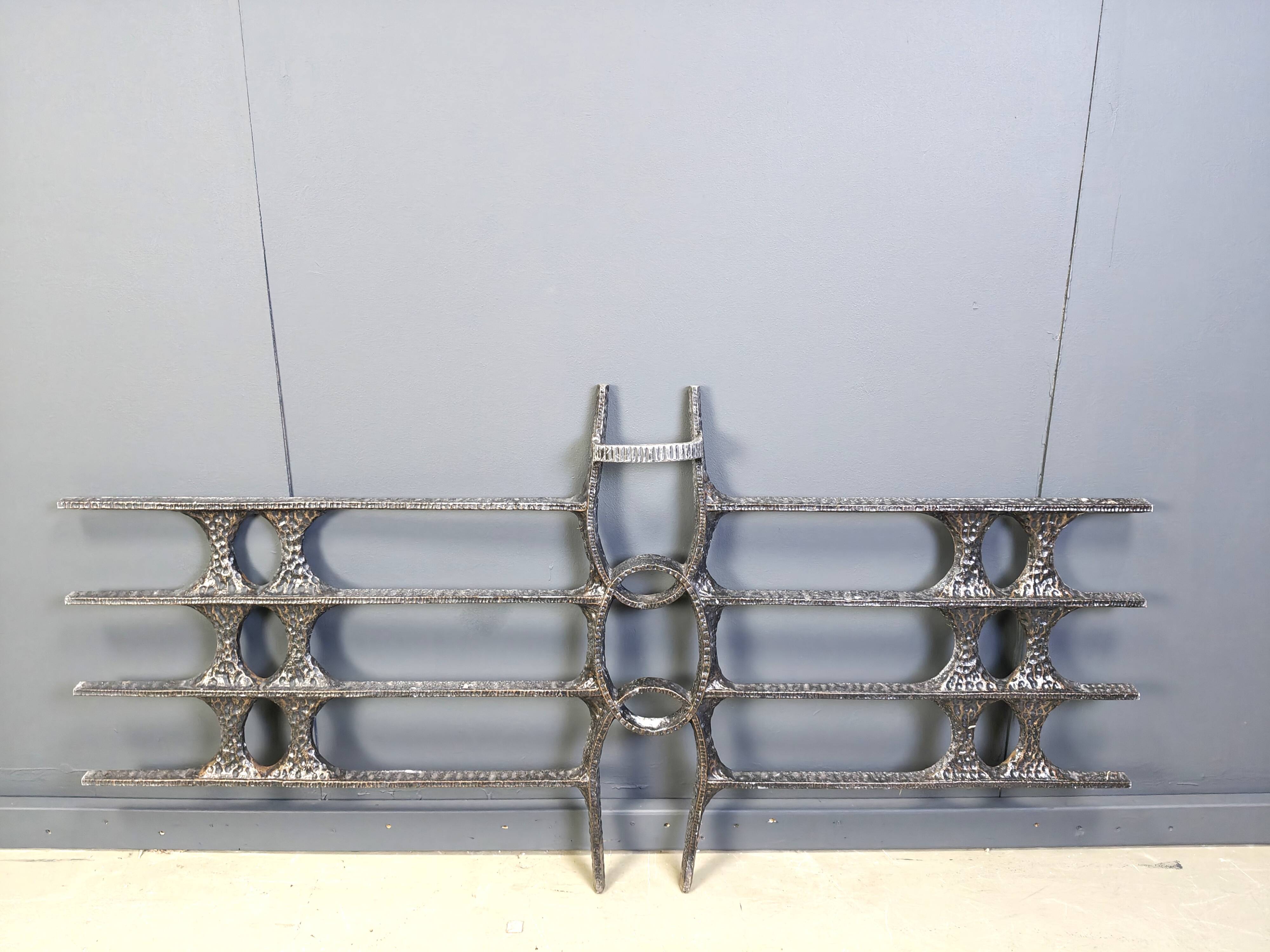 Large vintage brutalist wall sculpture, 1970s