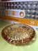 Cendrier vintage en verre orange