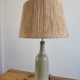 Vintage stoneware and rope lamp