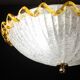 Set of 2 Charming Italian Yellow Murano Glass Ceiling Fixture, Murano, 1970