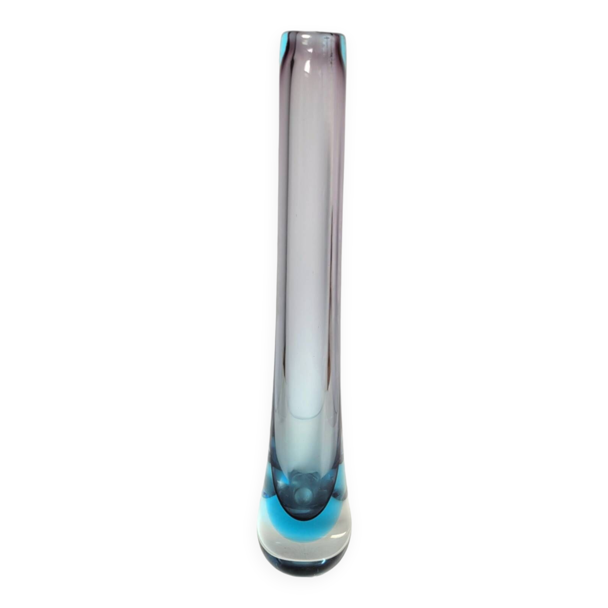 Sommerso Murano glass soliflore vase