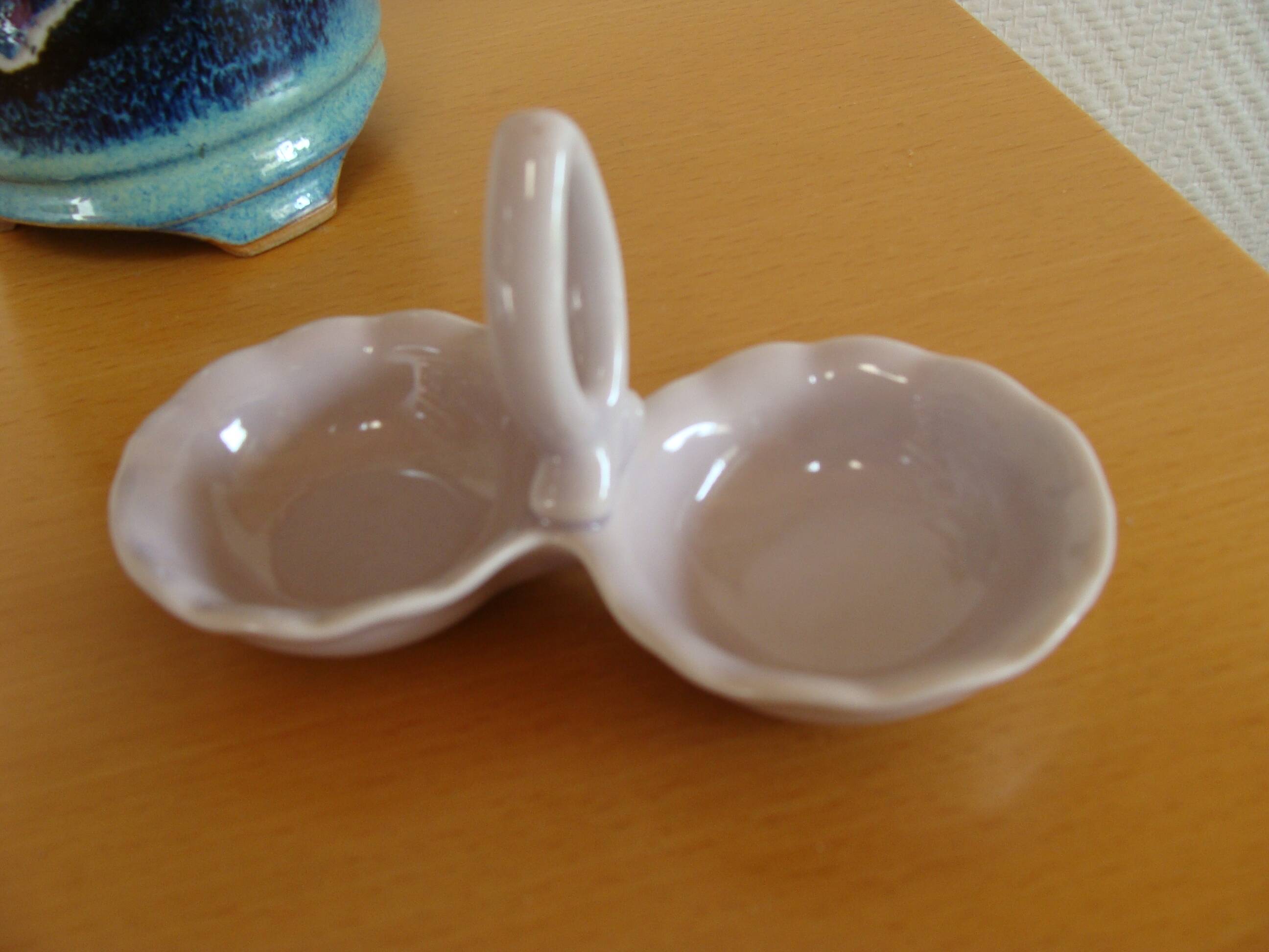 Salerons en porcelaine rose