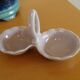 Pink porcelain salt cellars