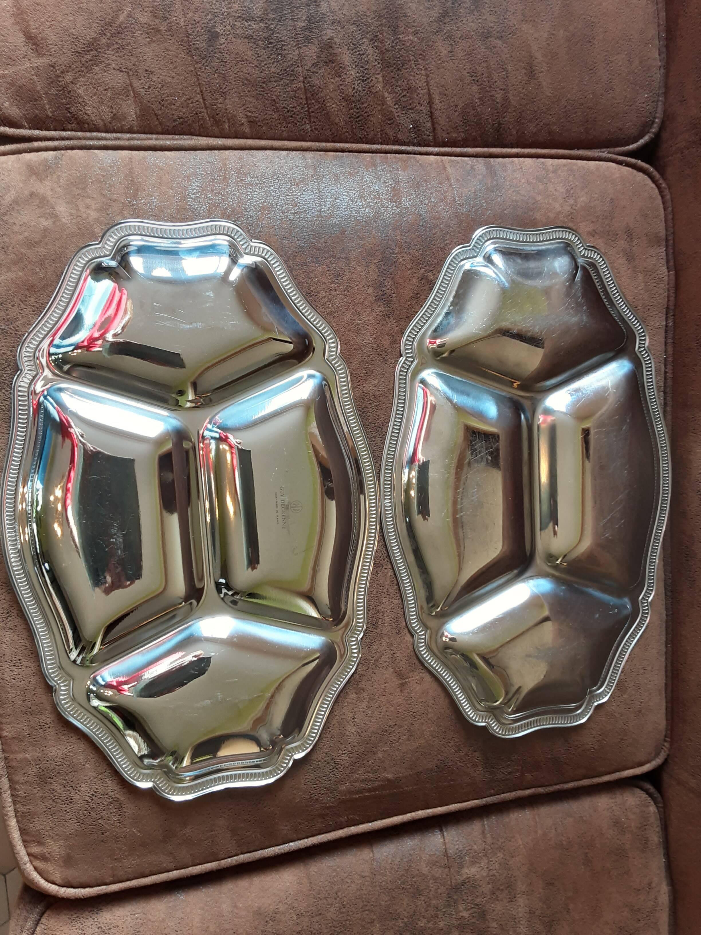 Set of 2 stainless steel dishes Guy Degrenne