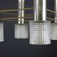 1960s chrome and glass chandelier