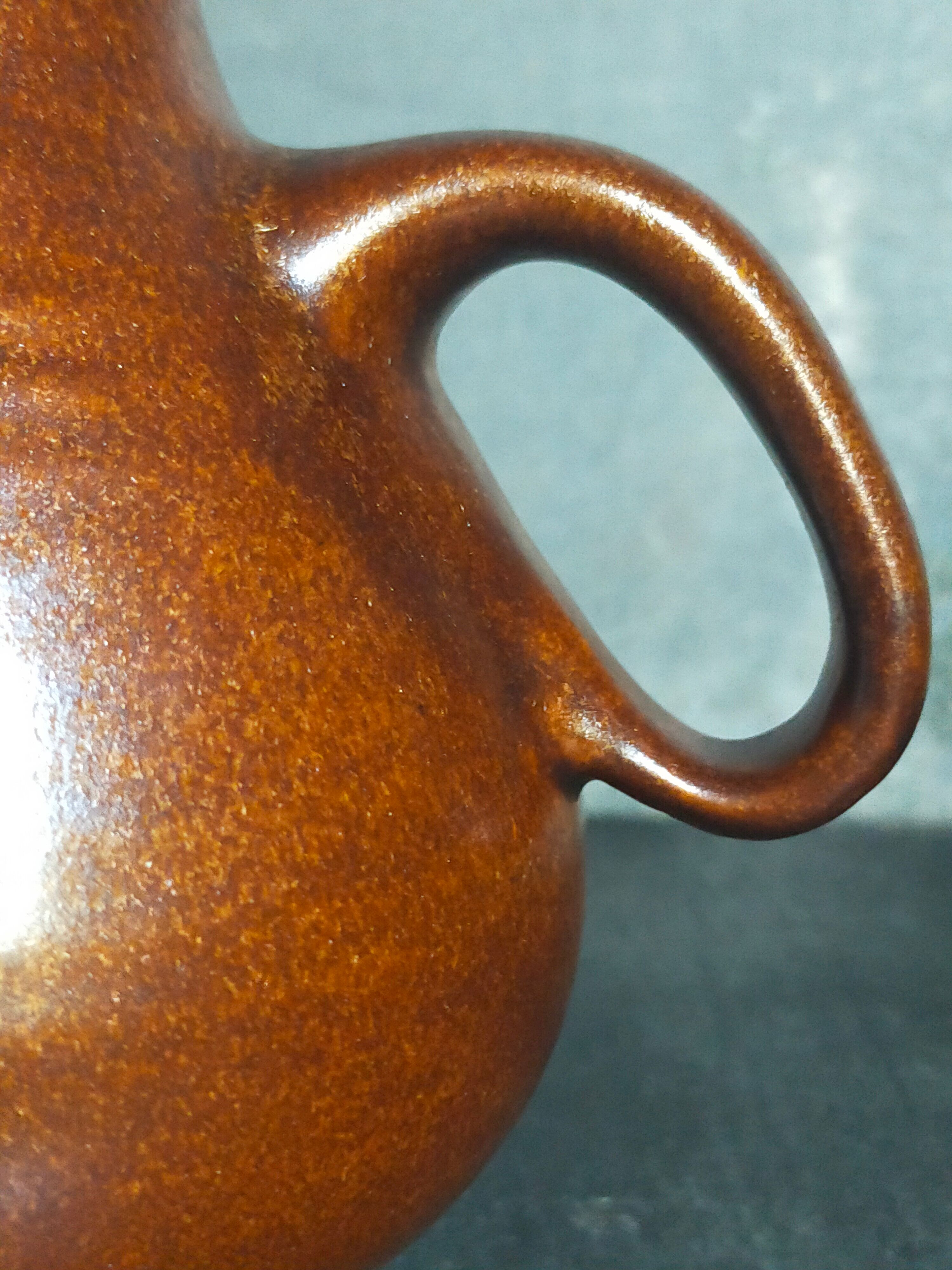 Vintage ceramic handle vase