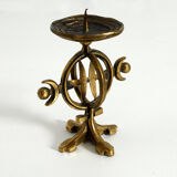 Norwegian Brass Chandelier Arts & Crafts 1960