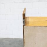 1950 solid oak wall shelf with invisible fixings