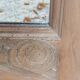 Beveled mirror solid wood door frame carved air-gummed