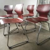Set of 5 Pagholz / Flototto chairs
