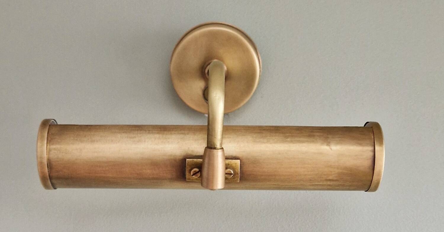 Vintage 80s brass picture light Ikea