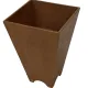Vintage wooden planter with a minimalist, geometric design