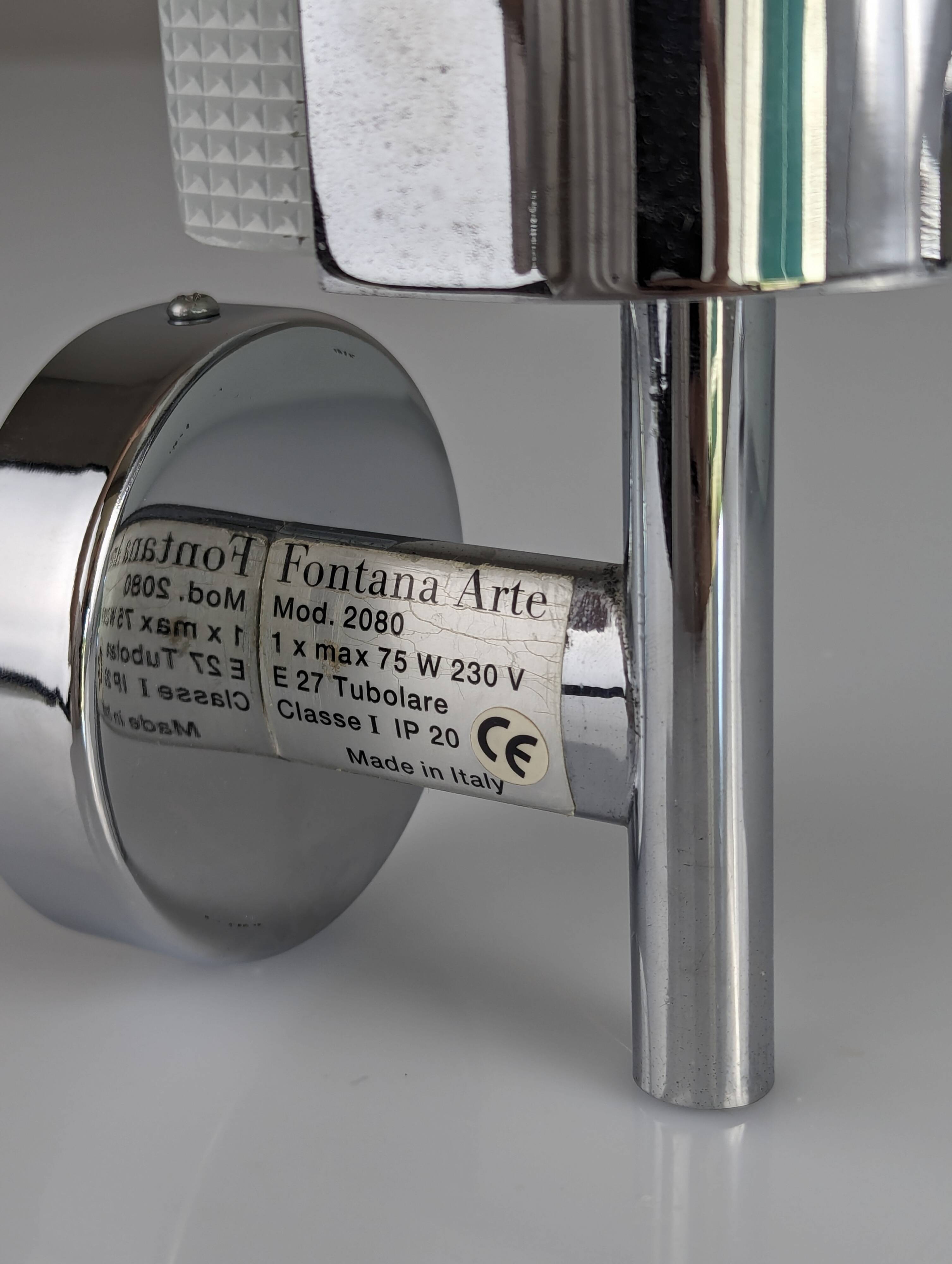 Pair of sconces by Max Ingrand for Fontana Arte 1980s