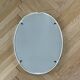 White enamelled cast iron mirror
