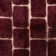 Beni Ouraine carpet in traditional custom-made wool, burgundy 1.5/2.5 m.