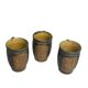 Quimper Odetta, three numbered cider cups signed from around 1920.