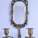 Patinated bronze chandelier mirror early twentieth century