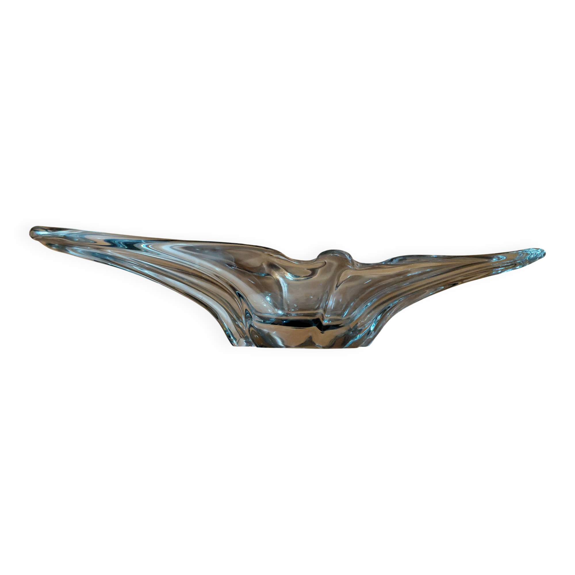 Crystal plate/sculpture "Cristallerie Lorraine" from the 60s/70s.