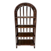 Vintage bamboo and rattan bookshelf, 4 shelves, Circa 1960/1970
