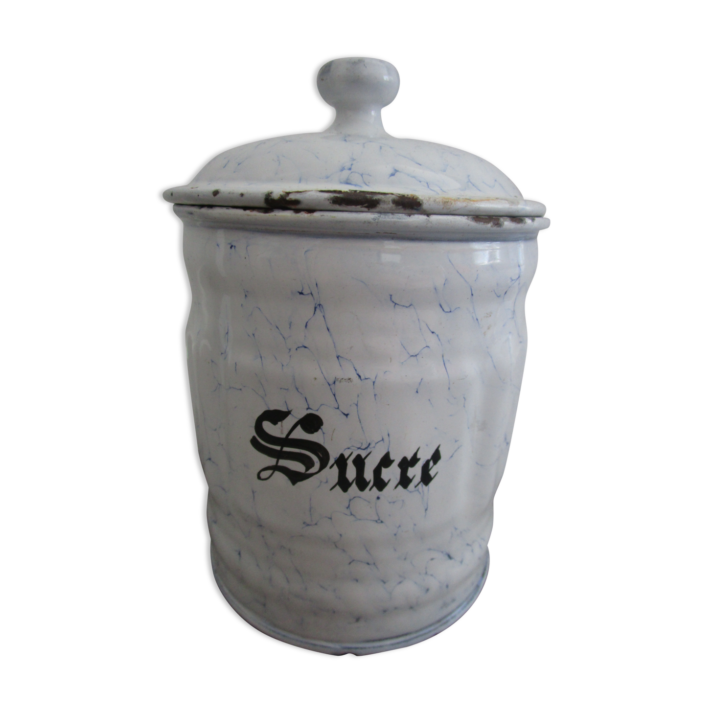 Pot metal enameled vintage "Sugar"