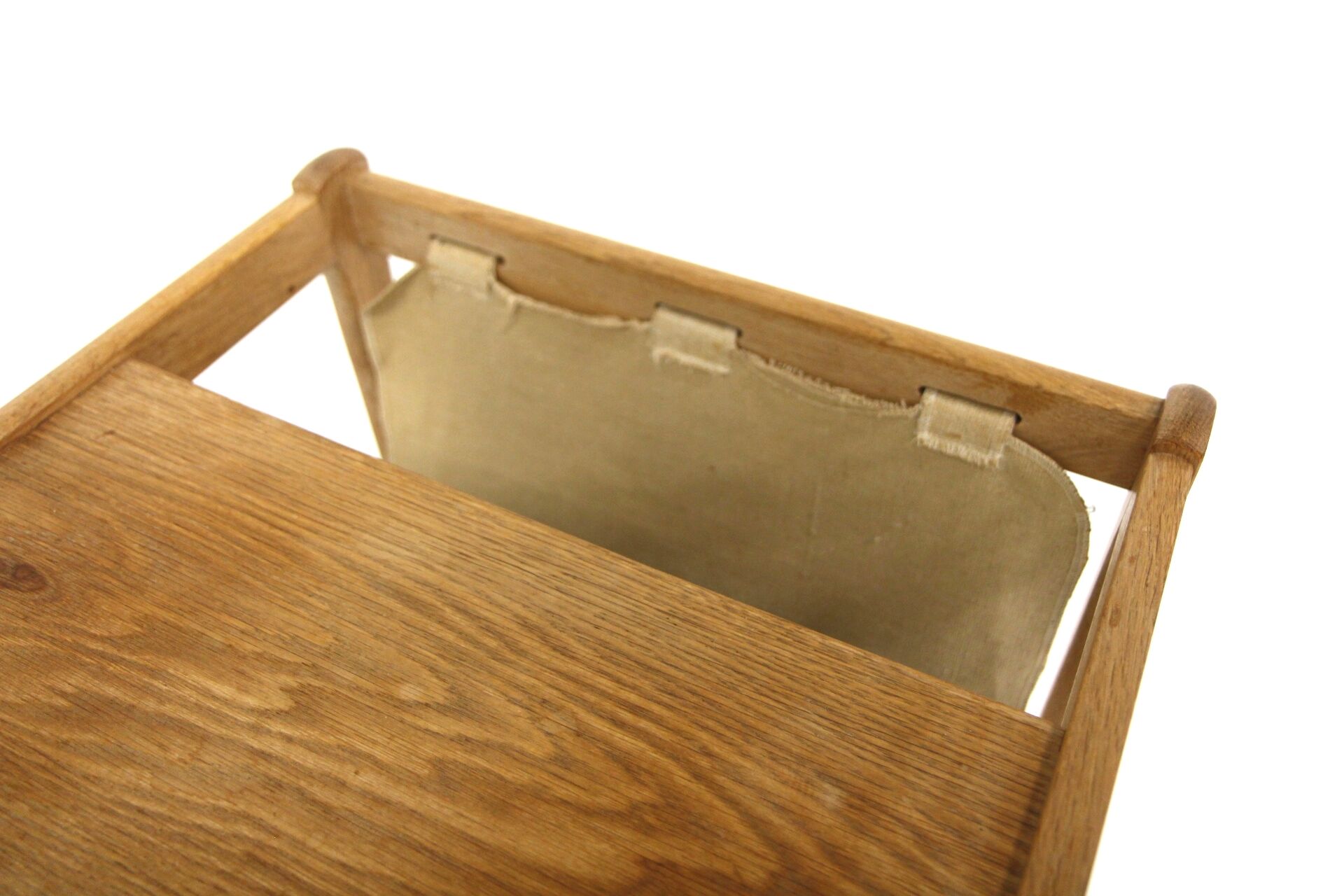 Scandinavian oak magazine rack, S.P Jensen, BRDR Furbo, Sweden, 1960