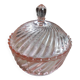 Pink glass candy box