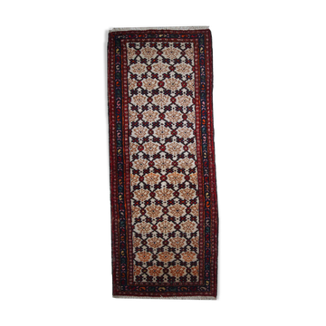 Vintage Persian Carpet Hamadan handmade 80cm x 207cm 1960s, 1C378