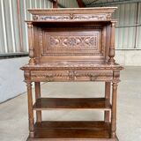 Neo Renaissance sideboard, France chateau Renaissance style Louis XIII carved oak 1880