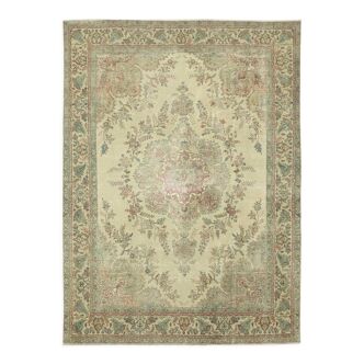 Tapis de laine beige noué à la main des années 1970 278 cm x 378 cm