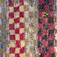 Tapis Tulu turc antique avec motif à carreaux