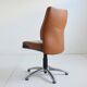 Vintage 1980s leather swivel office chair