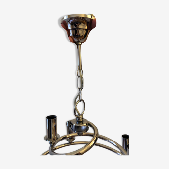 Metal chandelier years 70