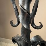 Brutalist wrought iron floor lamp from the 60s