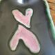 Vintage pocket tray. Pink hearts
