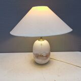 Lampe de table Sakura en verre blanc/rose, par Michael Bang pour Holmegaard Danemark