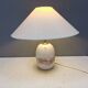 Sakura table lamp white/ pink glass, by Michael Bang for Holmegaard Denmark