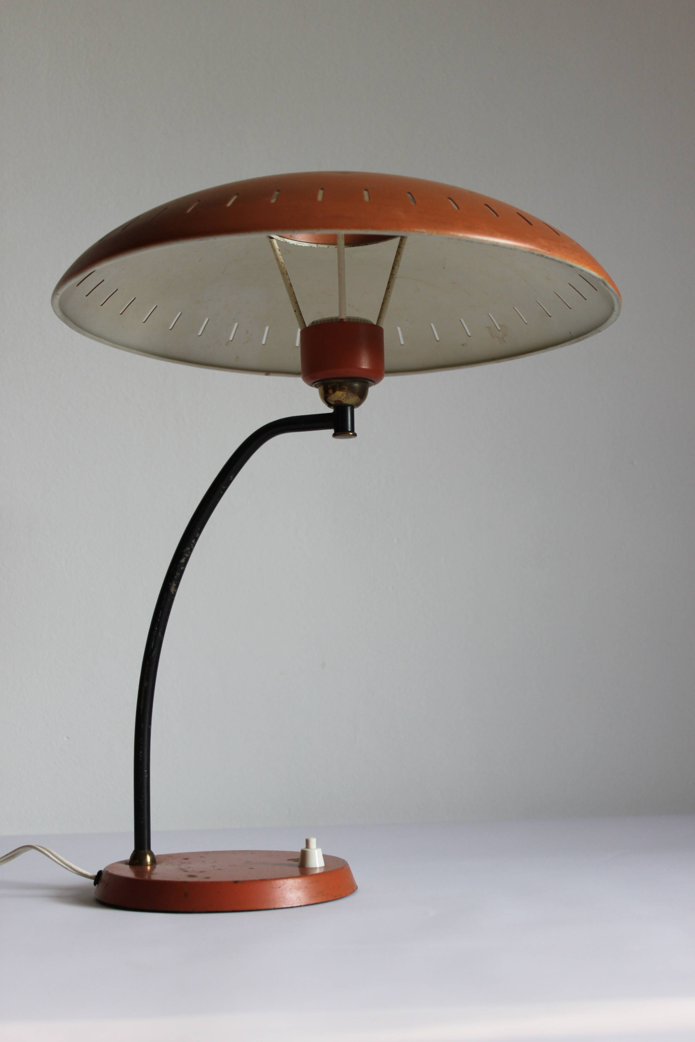 Lampe junior de bureau d’ombre d’Ovni par Louis Kalff pour Philips années 50