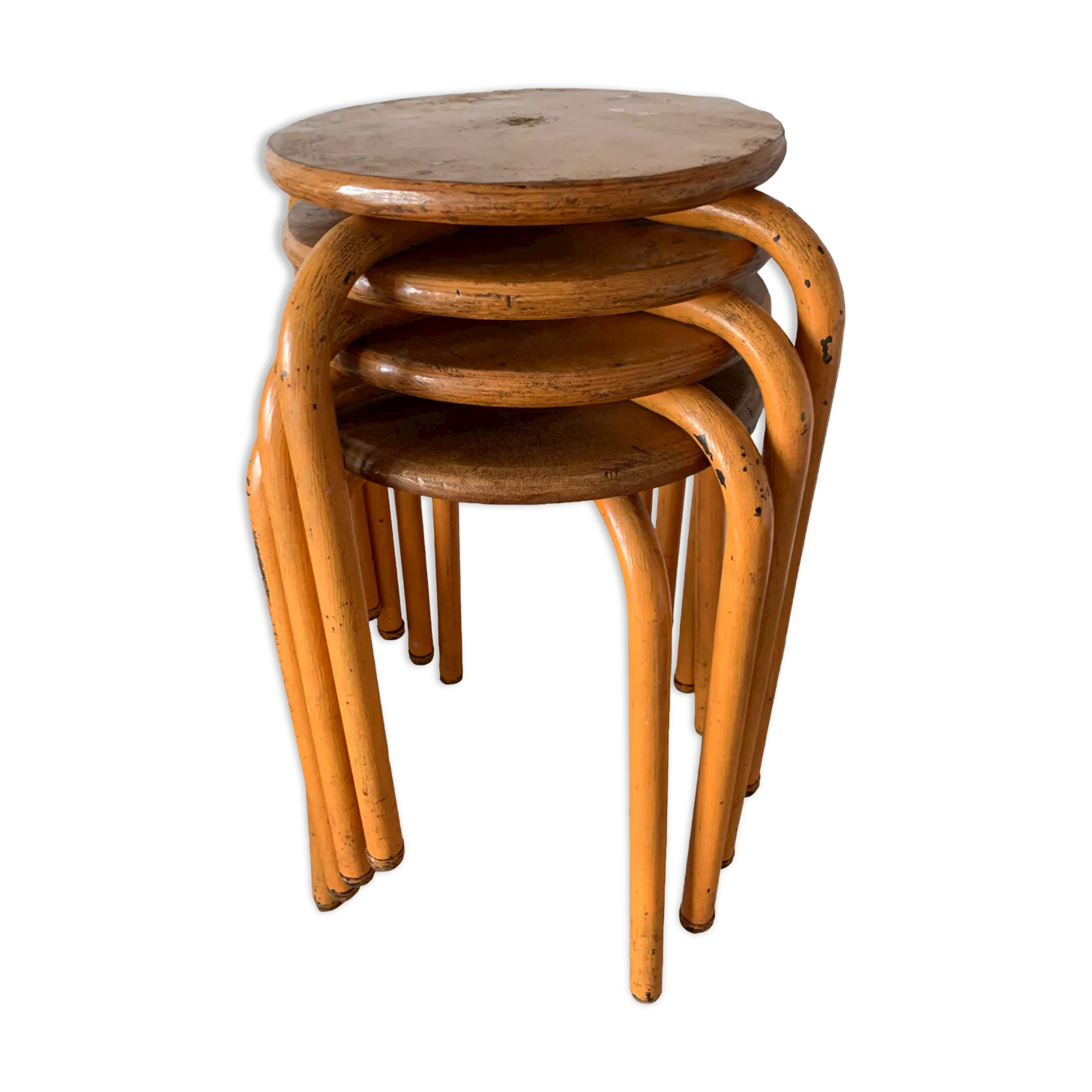 Set of 4 workshop stools